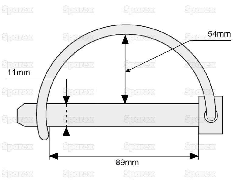 Shaft Locking Pin, Pin Ø11mm x 89mm ( )