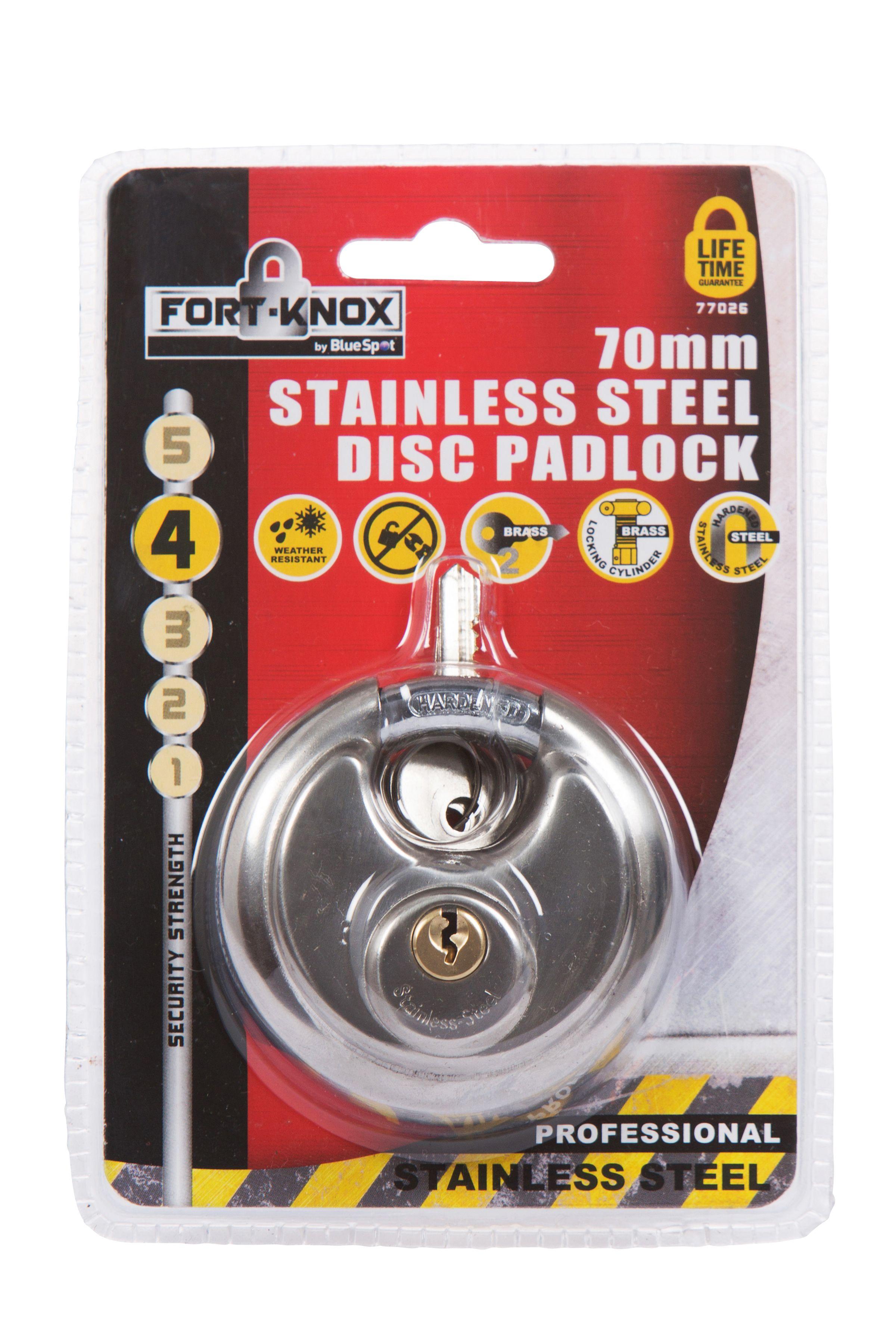 Blue Spot Tools 70mm Discus Lock Stainless Steel