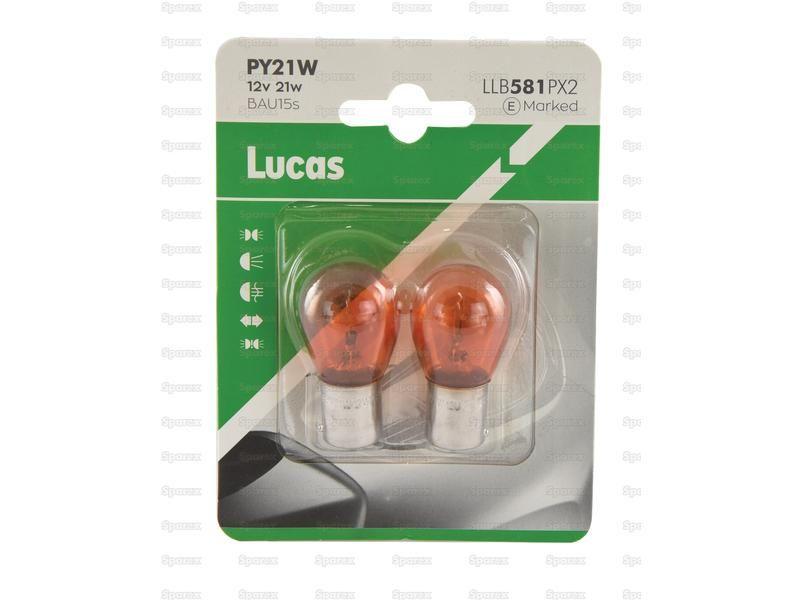 Halogen Side | Indicator Bulb, 12V, 2W, BAU15s Base Lucas (LLB581PX2)