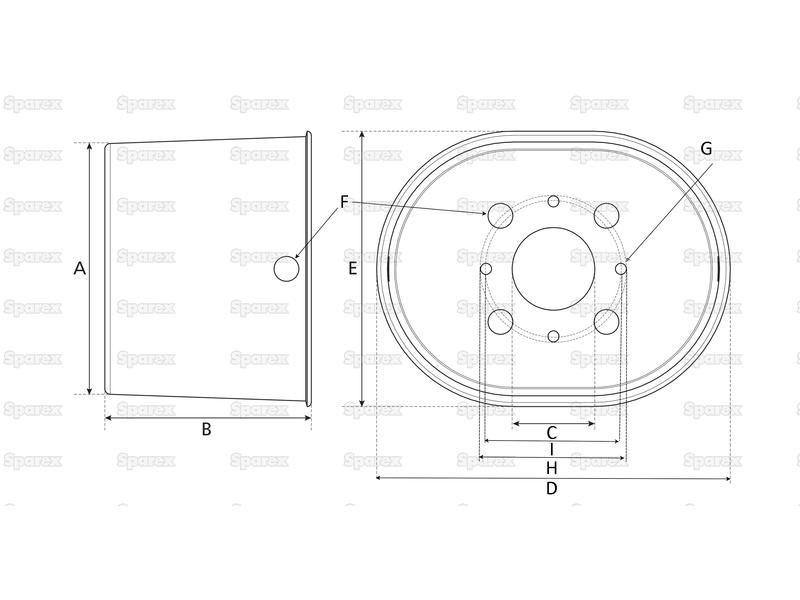 PTO Shield (Oval) 200 x 257mm