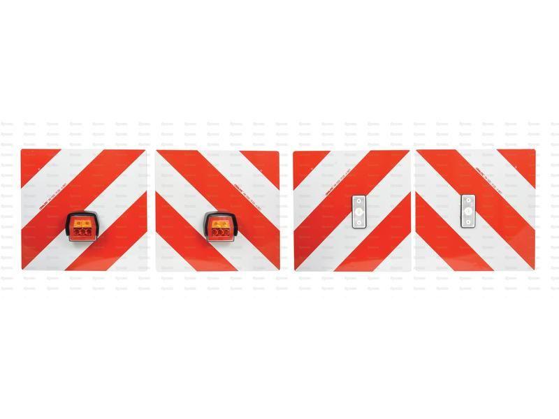 LED Warning Panel with Light 12-36V, RH & LH