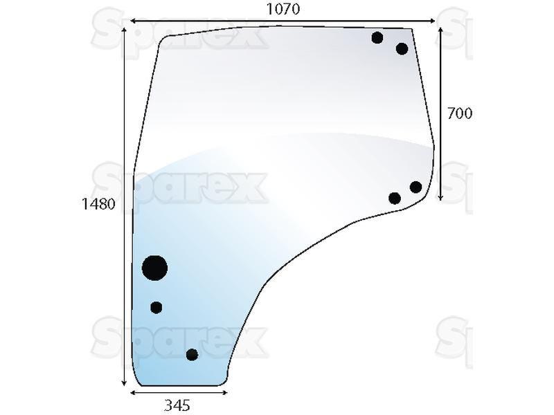 Door Glass LH for Steyr 6230CVT