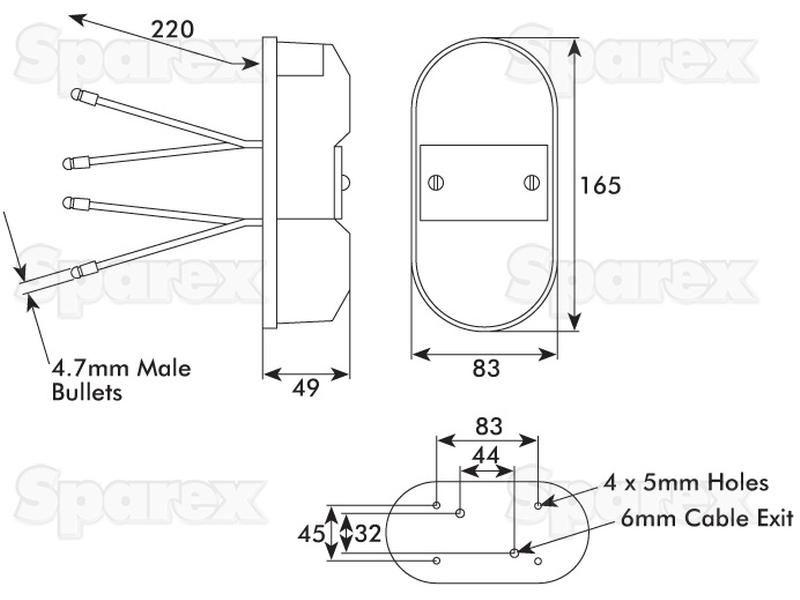 Halogen Rear Combination Light 12V, RH & LH Britax (9021.00.LB)
