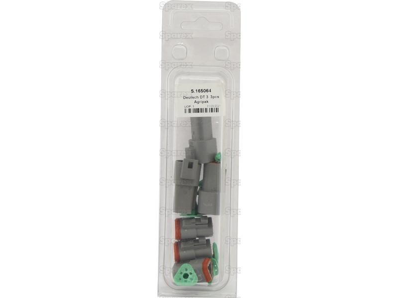 Deutsch DT Connector 3 Pole 6 pcs. (Agripak)