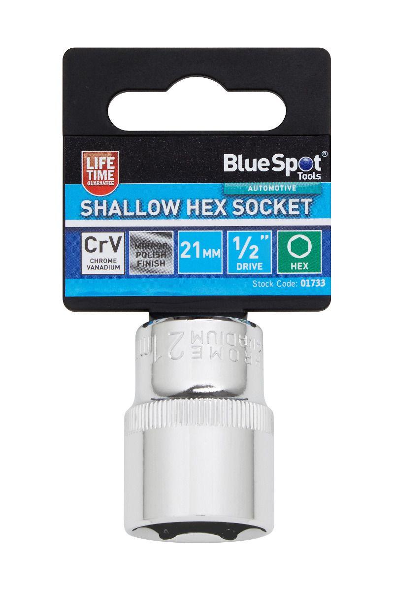 Blue Spot Tools Individual 21mm 1/2" Shallow Hex Socket