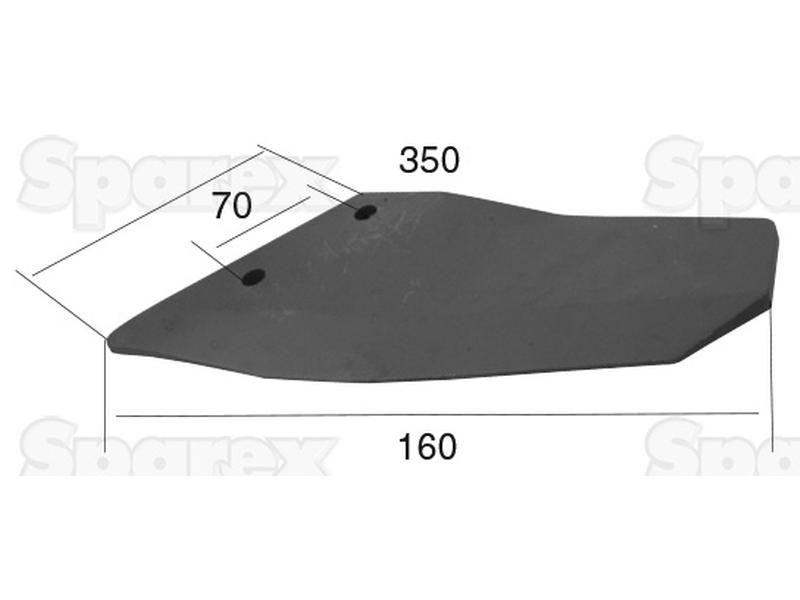 Hardfaced Wing 350x11mm LH for Lemken