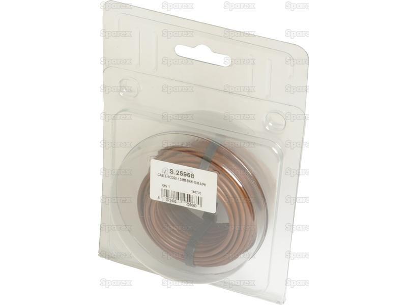 Electrical Cable - 1 Core, 1.5mm°² Cable, Brown (Length: 10M), (Agripak)