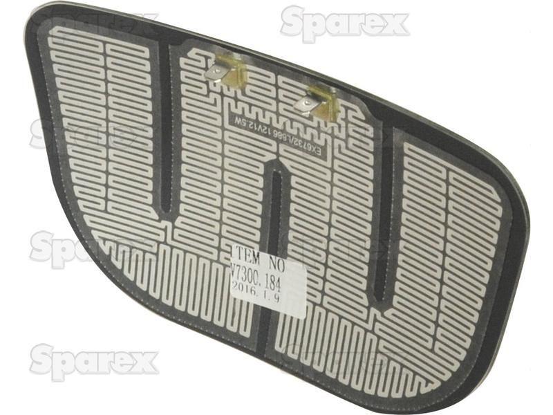Replacement Mirror Glass - Rectangular, (Convex - Heated), 115 x 190mm Britax, Case IH, Ford New Holland