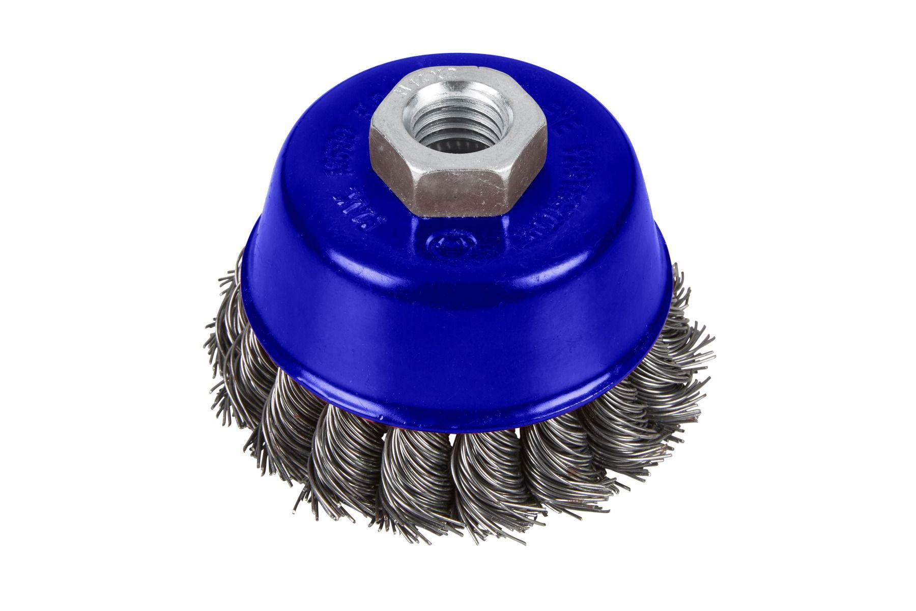 Blue Spot Tools 75mm (3") M14 x 2 Twist Knot Wire Cup Brush