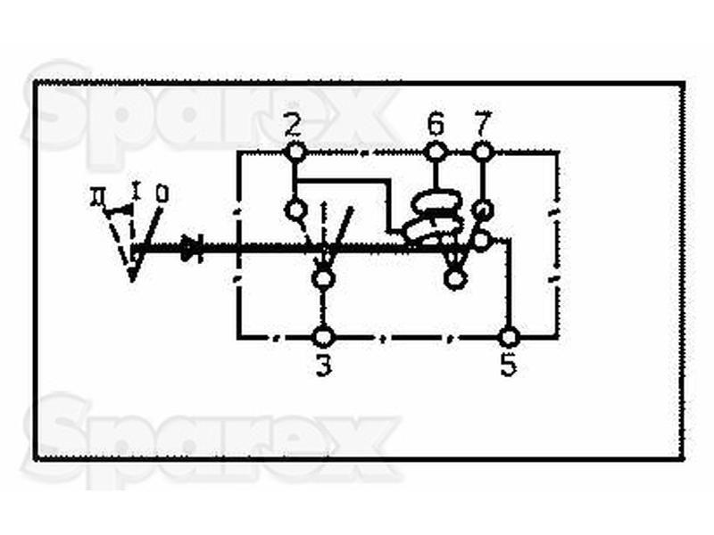 Rocker Switch - Wiper Washer, 3 Position (Off/1/(2)) for Massey Ferguson 399 (300 Series)