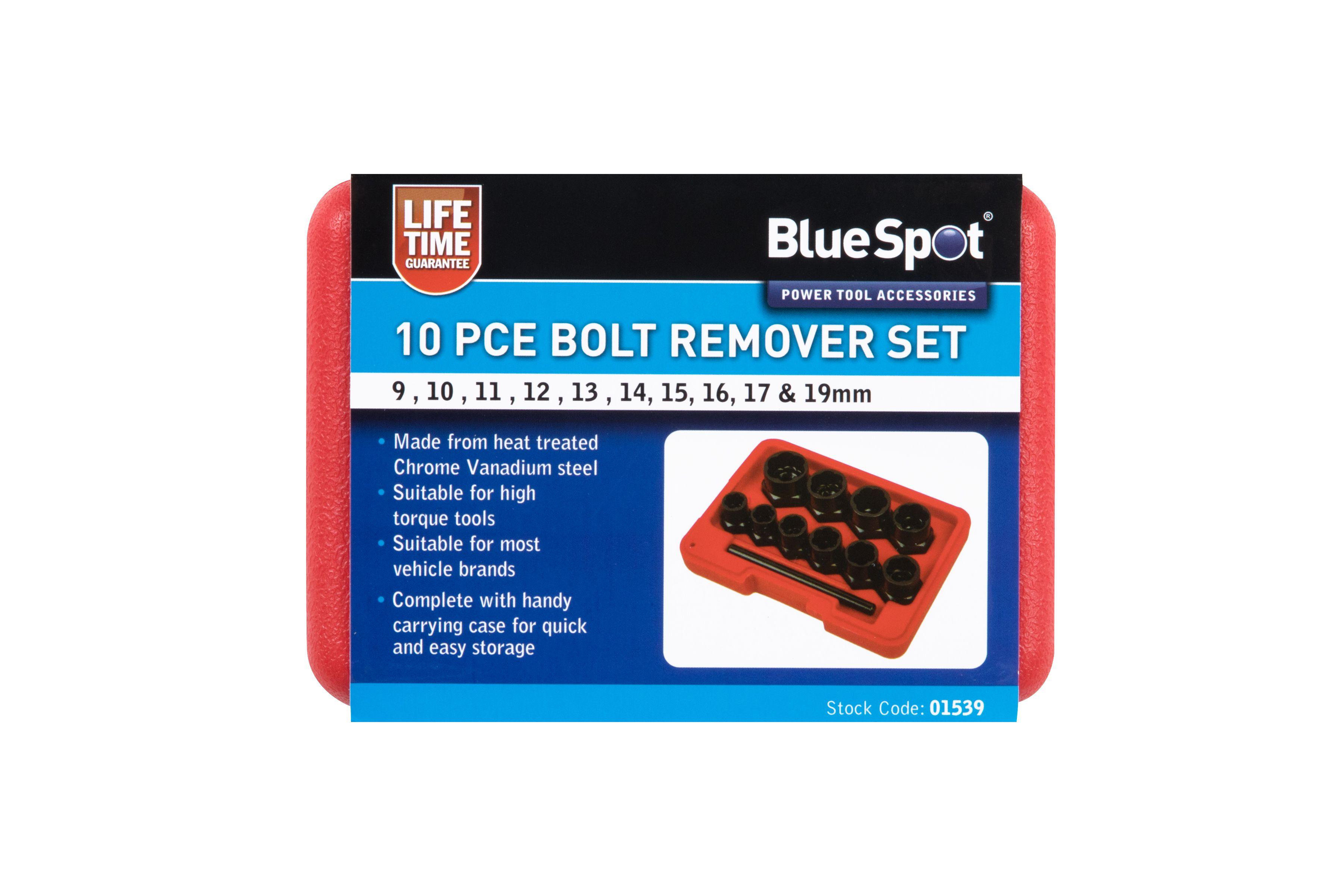 Blue Spot Tools 10 PCE Bolt Remover Set (9-19mm)