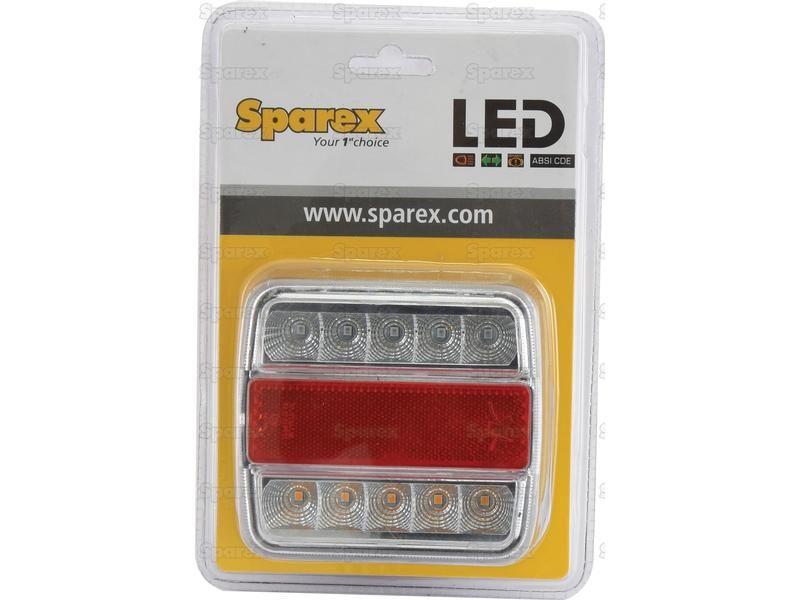 LED Rear Combination Light, Function: 4, Brake / Tail / Indicator / Number Plate, RH & LH, 12V