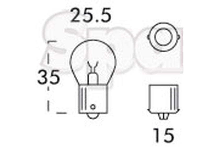 Halogen Side | Indicator Bulb, 24V, 21W, BA15s Base Case IH, OSRAM, Phillips