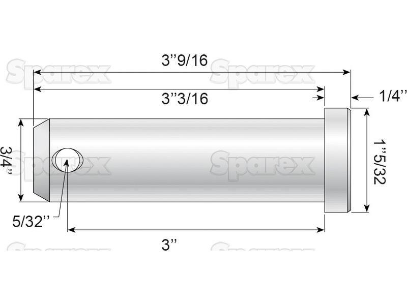 Loader pin 19x76mm Cat.1