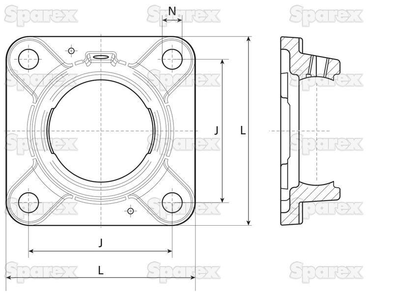 NTN SNR Bearing Housing Only (FE212) Bearings Reference (FE212, FY512M)