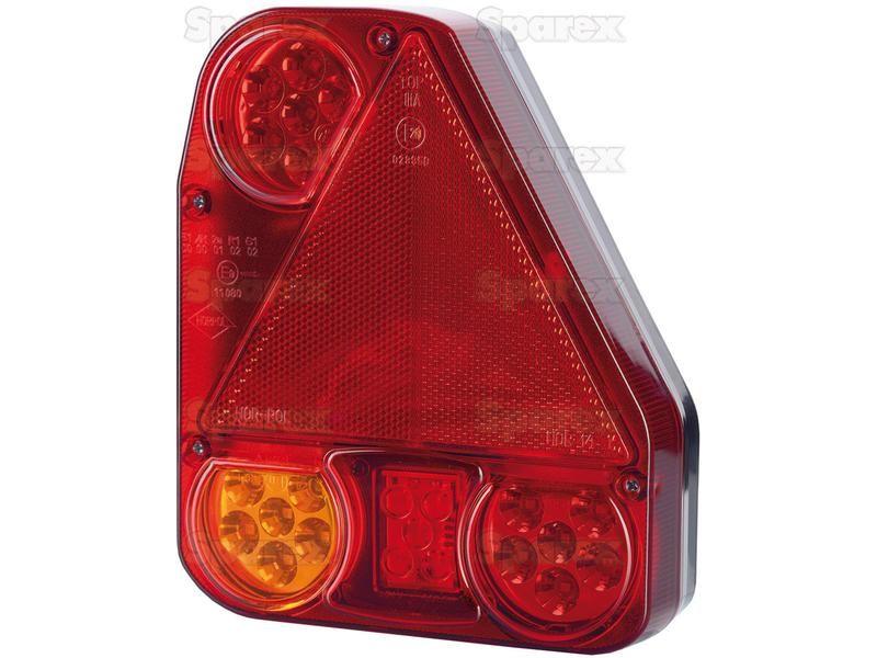 LED Rear Combination Light, Function: 4, Brake / Tail / Indicator / Fog, RH, 12-24V