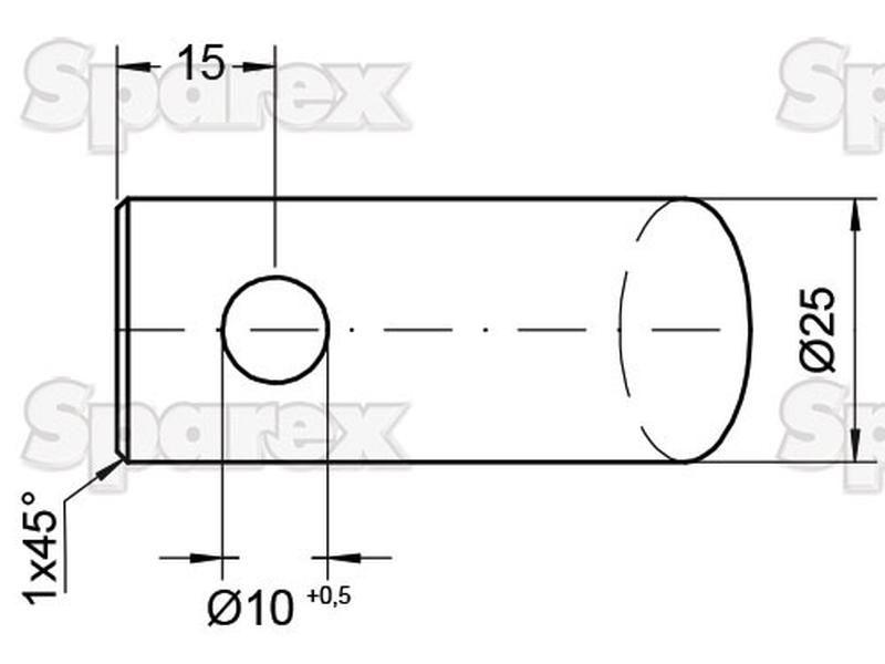Curved Loader Tine | 400mm for ALTEC, Pin Fitting