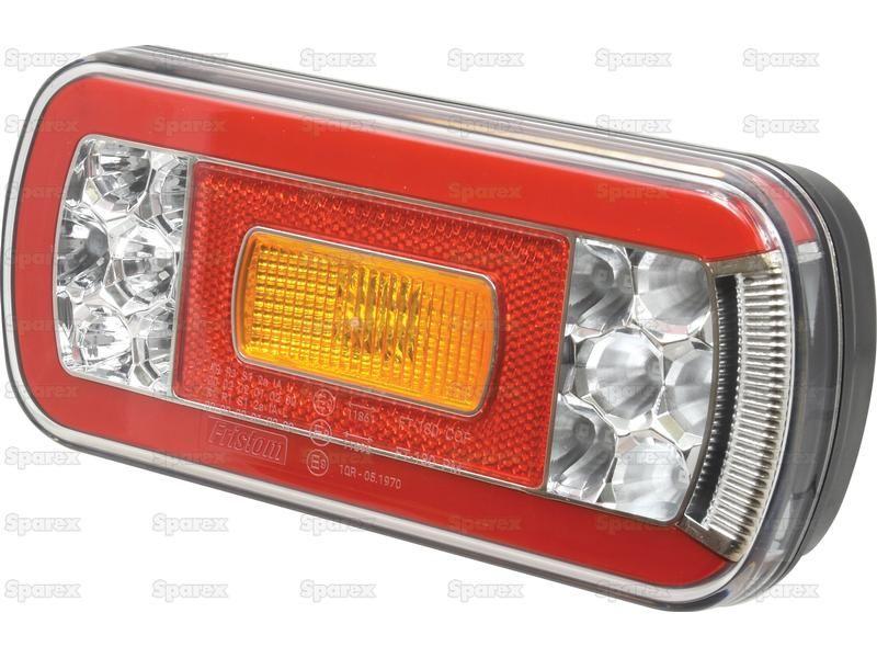 LED Rear Combination Light, Function: 6, Brake / Tail / Indicator / Fog / Number Plate / Reflector, RH & LH, 12-36V