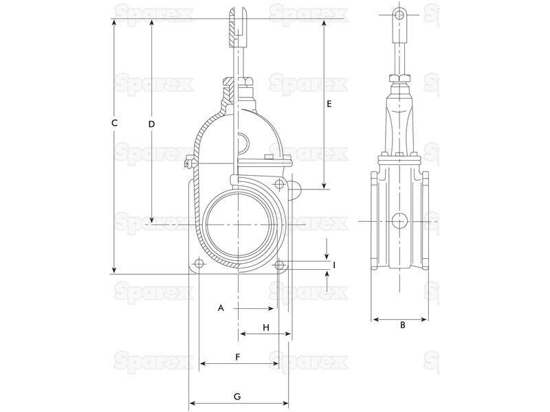 Gate valve - Double flanged 4''