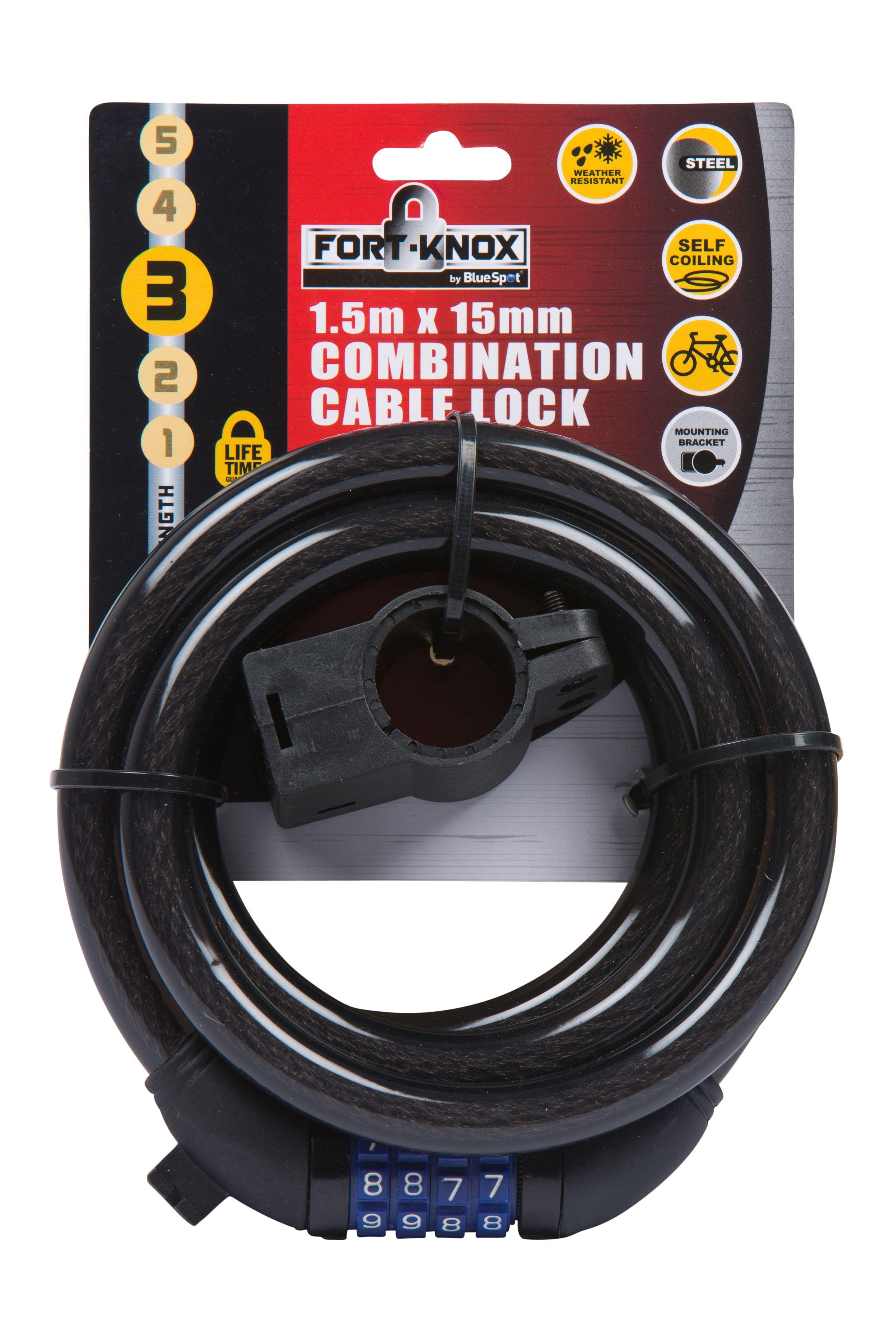 Blue Spot Tools 1.5m x 15mm Combination Cable Lock