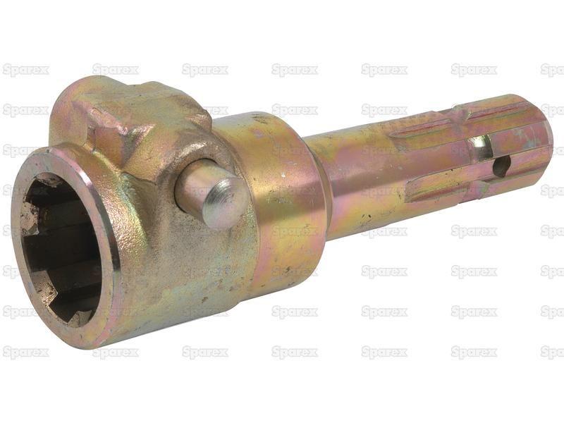 PTO Adaptor - Female spline 1 3/4'' - 6 x Male spline 1 3/8'' - 6 with Quick Release Pin.