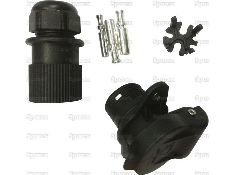 3 Pin Auxiliary Socket With 2 bolt Fixing Female Pin (Plastic)