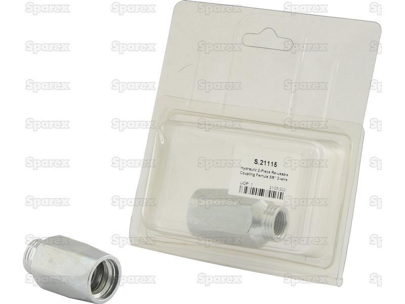 Hydraulic 2-Piece Re-usable Coupling Ferrule 3/8'' 2-wire non-skive Agripak