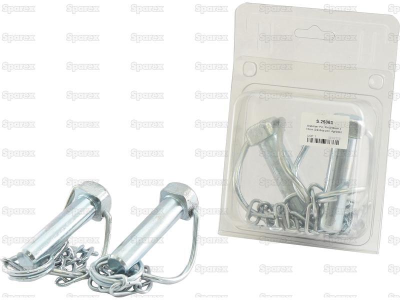 Stabiliser Pin, Pin Ø19mm x 73mm (2 pcs. Agripak)