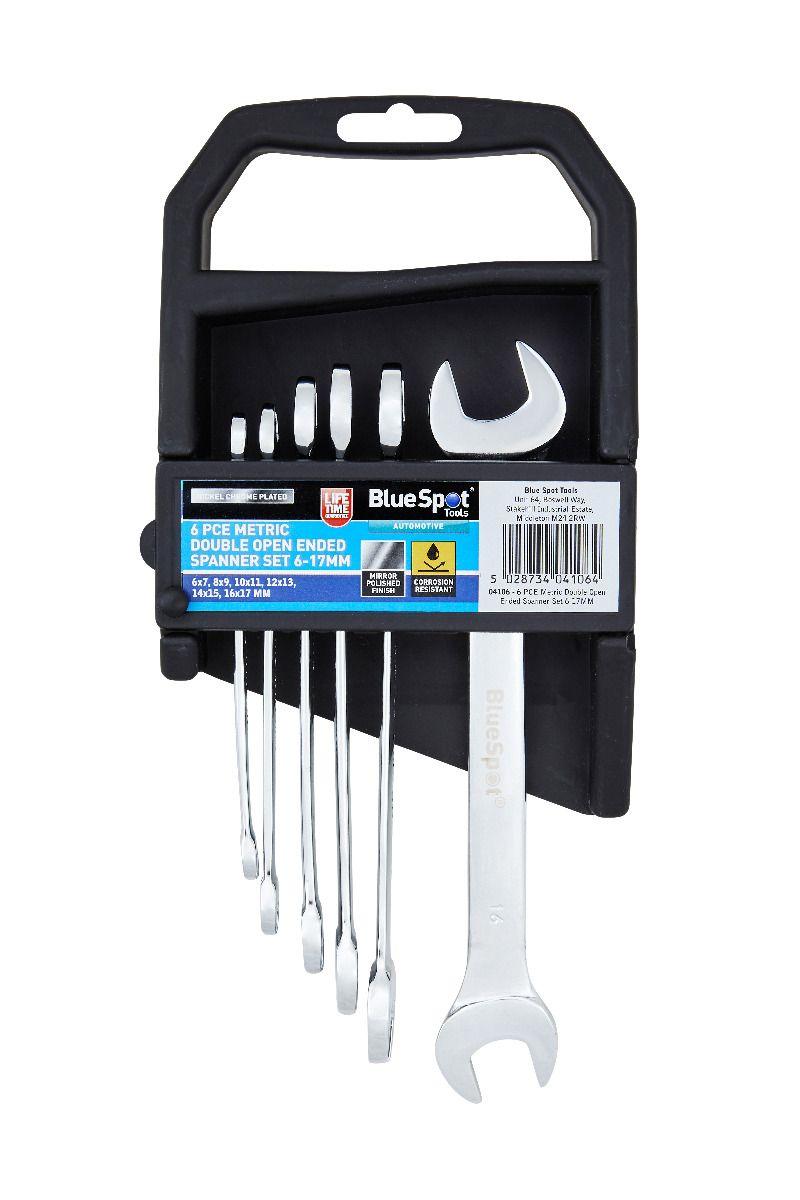 Blue Spot Tools 6 PCE Metric Double Open Ended Spanner Set 6-17mm