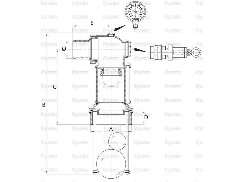 Overflow valve 60mm