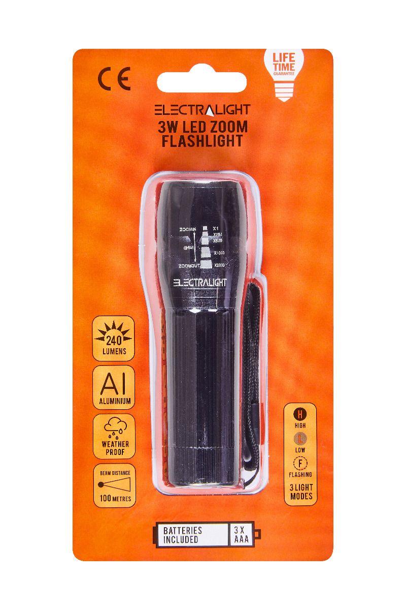 Electralight 3W Cree Zoom Flashlight