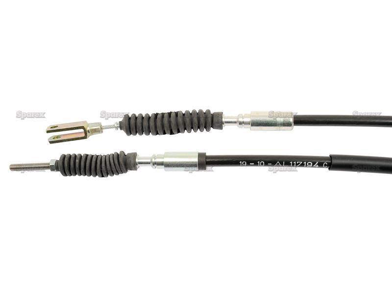 Clutch Cable - Length: 1171mm, Outer cable length: 885mm. for John Deere 6610SE