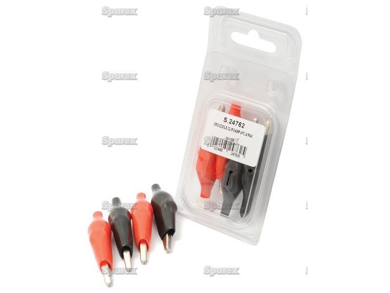 Crocodile Clip 5amp 4pc Agripak