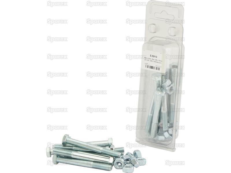 Metric Bolt, Size: M8 x 70mm (Din 931, 934) 10 pcs. Agripak
