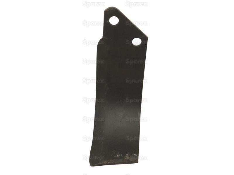 Rotavator Blade Curved RH 60x6mm Height: 195mm. Hole centres: 42mm. Hole Ø: 12.5mm. Replacement for Perugini (Concept-Ransome) for Perugini VARIOUS