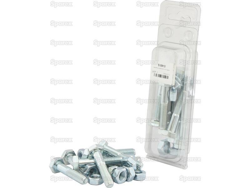 Metric Bolt, Size: M10 x 50mm (Din 931, 934) 10 pcs. Agripak