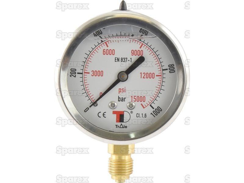 Hydraulic Pressure Gauge Ø63mm (0-1000 Bar)