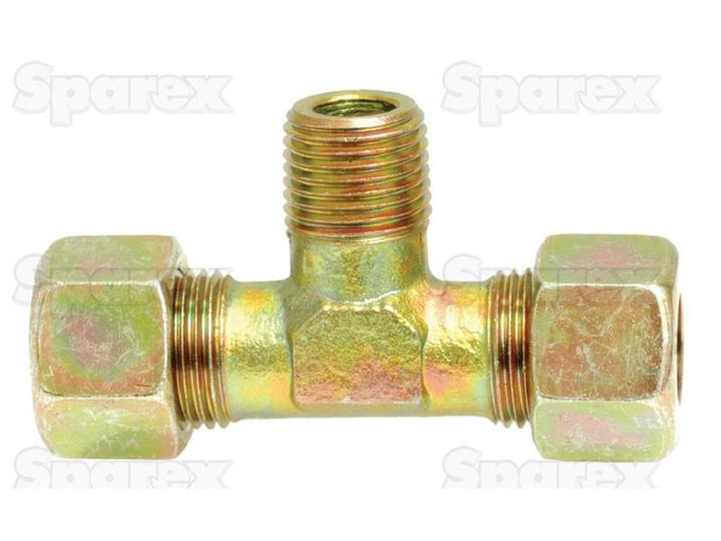 Hydraulic Metal Pipe Tee Stud Coupling T.E.V. 10L - M14 x 1.5 male stud branch PARKER HANNIFIN (TE10LMCF)