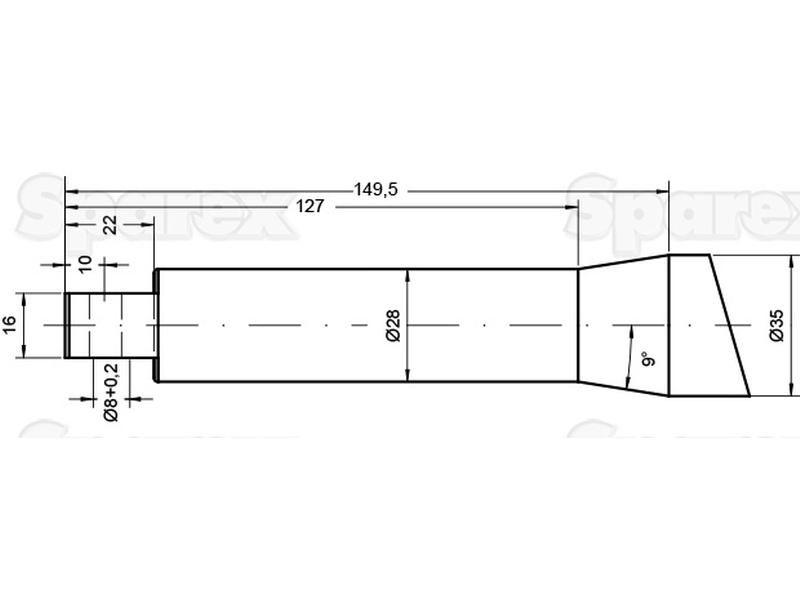 Curved Loader Tine 680mm for Manip, Agram | (1010114, 5068018)
