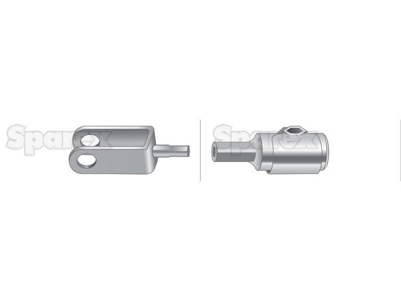 Foot Throttle Cable - Length: 730mm, Outer cable length: 596mm. for Ford New Holland (81866243, 81866760, 81870808, F0NN9C799FA, F0NN9C799FB, F1NN9C799FA)