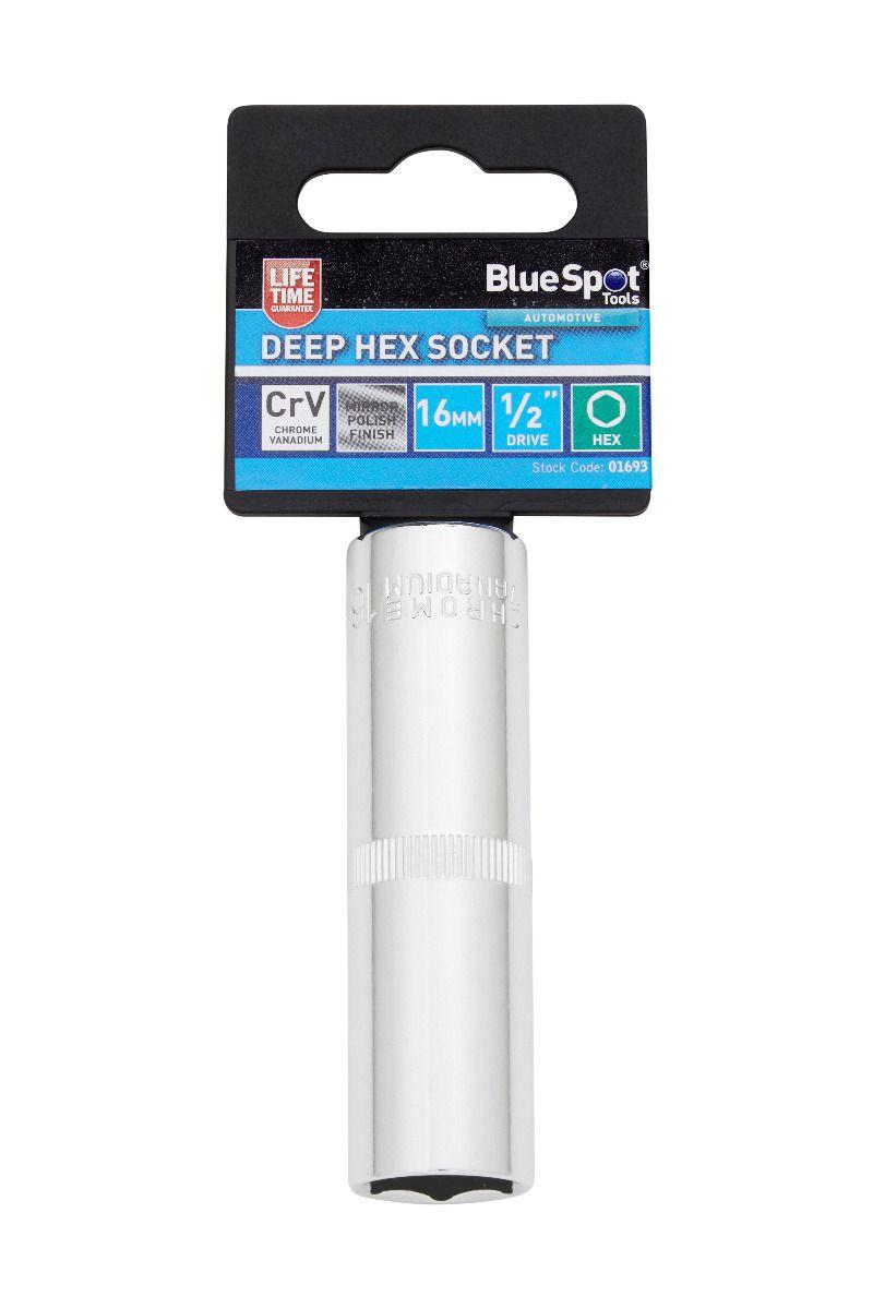 Blue Spot Tools Individual 16mm 1/2" Deep Hex Socket