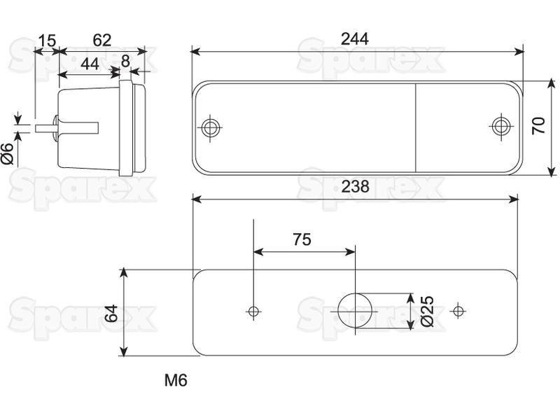 Halogen Rear Combination Light 12V, RH & LH