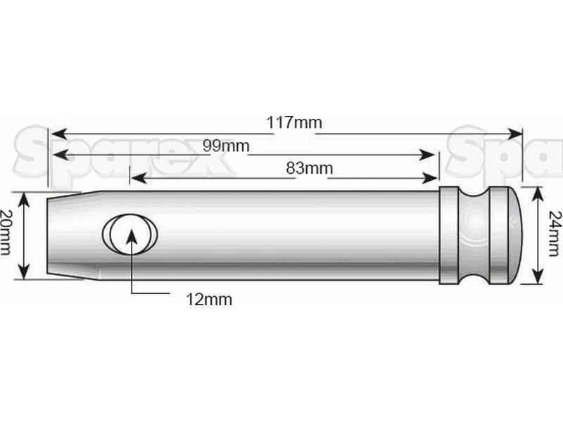 Top link pin 20x83mm Cat. 1 Zetor (956404, 996404)