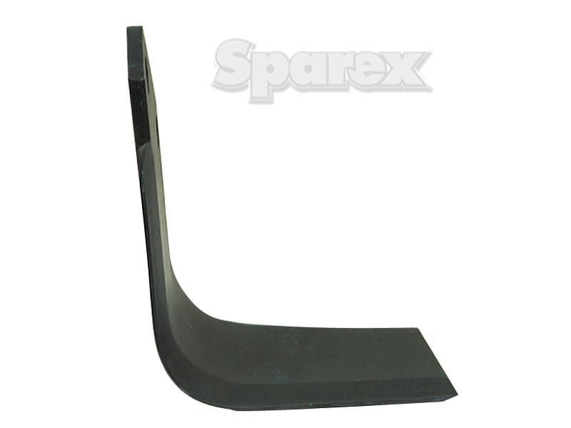 Rotavator Blade Square RH 80x7mm Height: 190mm. Hole centres: 57mm. Hole Ø: 14.5mm. Replacement for Krone for Krone RE