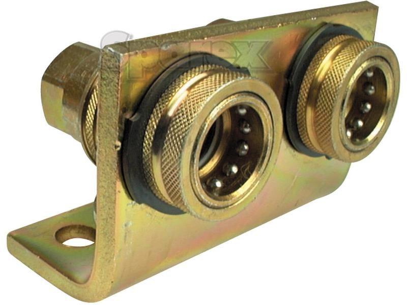 Hydraulic Quick Release Coupling 1/2'' double break-away set with M18 x 1.5mm (12L) male thread