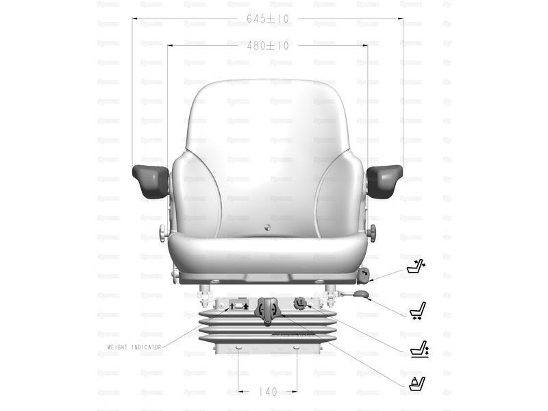 Mechanical Suspension Seat (Fabric) for Steyr M9094