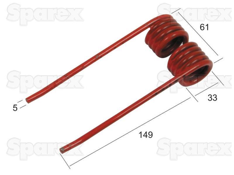 Pick-Up Haytine - - - Length:149mm, Width:61mm, Ø5mm - Replacement for Krone for Krone