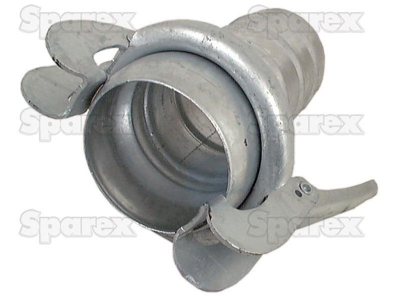 Male Coupling with Hose end 5" Galvanised B |  for Bauer Slurry Equipment