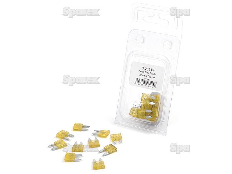 Mini Blade Fuses Agripak 20 Amps 10 pcs. Agripak