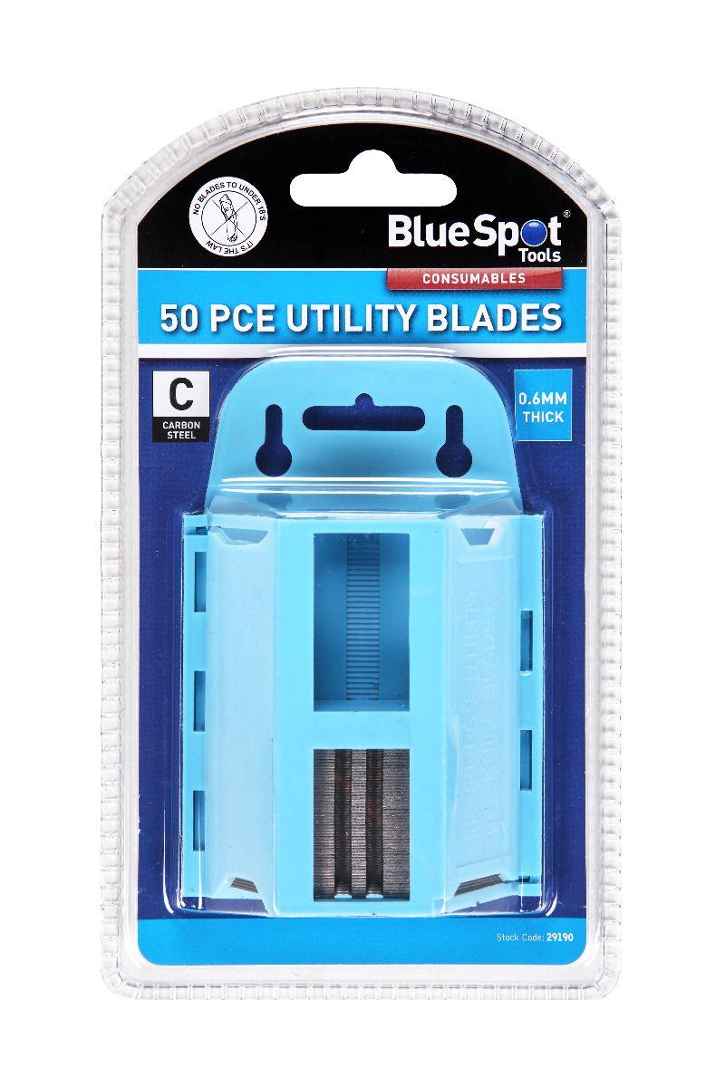 Blue Spot Tools 50 PCE Utility Blades In Dispenser